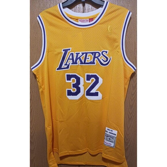 Mitchell & Ness Other - Magic Johnson (Mitchell/Ness)-(Lakers)-(1984-85)-(Yellow)-(Size:XL)-(New)-$110